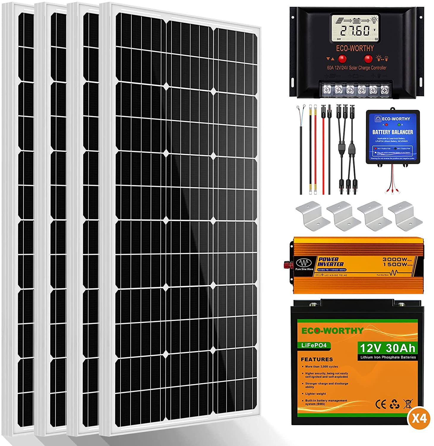 Eco-Worthy 400W Solar Panel Kit