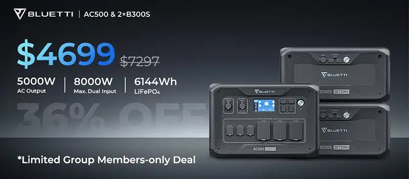 Bluetti AC500 +B300S Combo Price