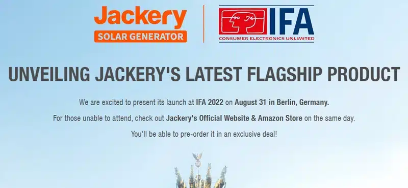 Jackery IFA 2022 Product Launch