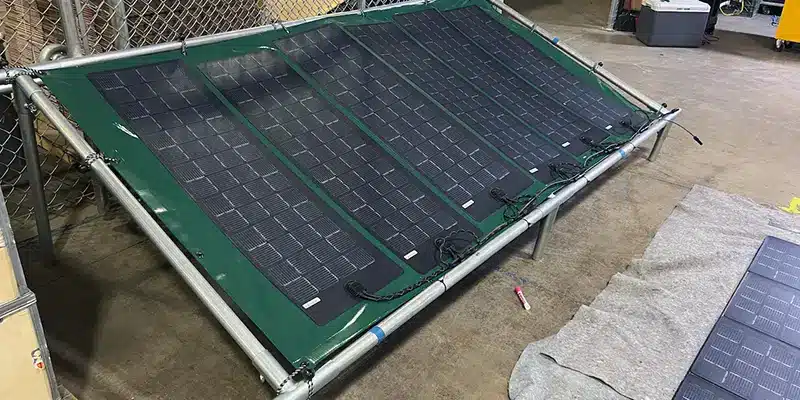 New Use Energy SunTarp Solar Panels
