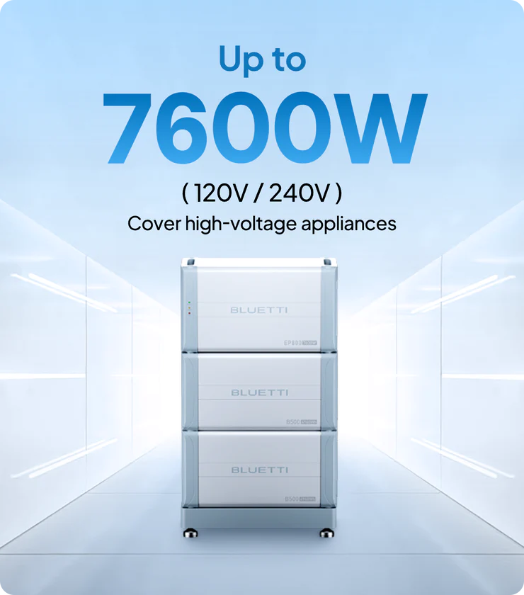 BLUETTI EP800 stacked