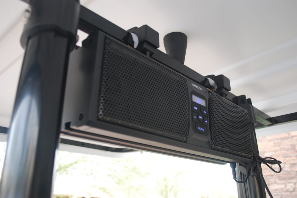 Kemimoto 16" Soundbar installed in golf cart.